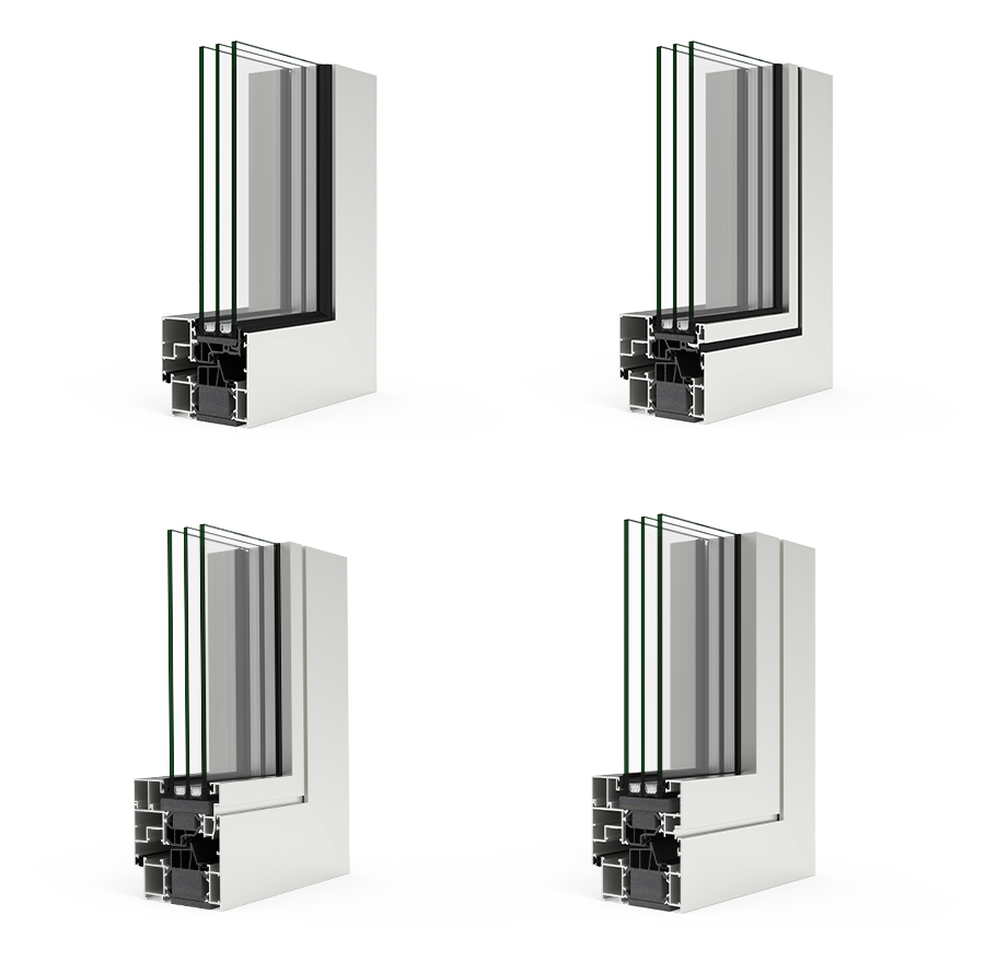 COR 80 Evolution detalle de codos - ventanas de aluminio y PVC Cortizo